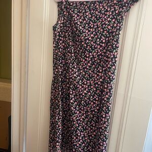 Floral Black and Pink Dress